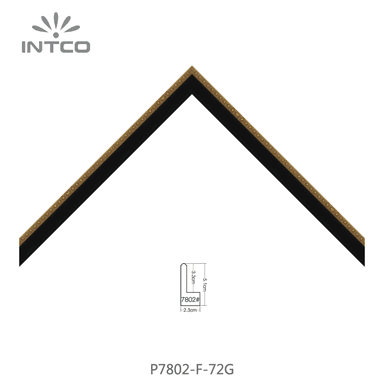 P7802-F-72G — 2.3cm Gold PS Bilderrahmenleiste