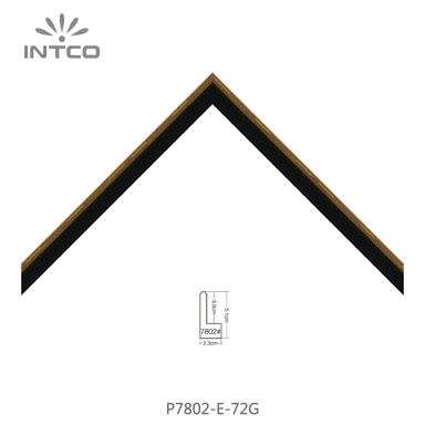 P7802-E-72G — 2.3cm Gold PS Bilderrahmenleiste