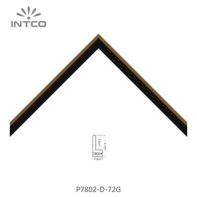 P7802-D-72G — 2.3cm Doré PS Baguette d'Encadrement