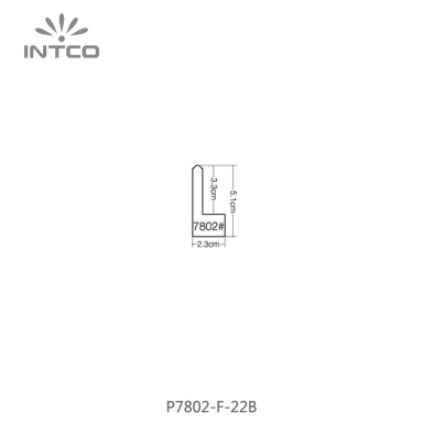 P7802-F-22B — 2.3cm Noir PS Baguette d'Encadrement