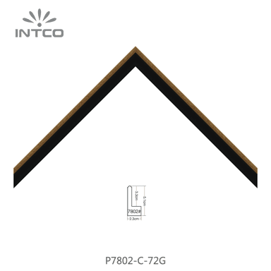 P7802-C-72G — 2.3cm Gold PS Bilderrahmenleiste