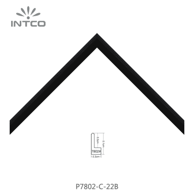 P7802-C-22B — 2.3cm Schwarz PS Bilderrahmenleiste