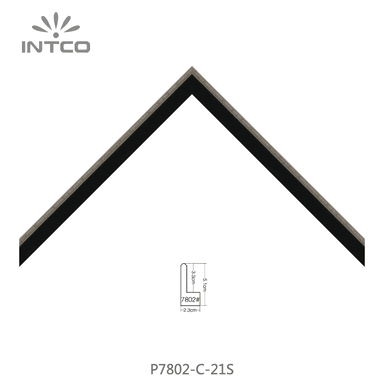 P7802-C-21S — 2.3cm Silber PS Bilderrahmenleiste