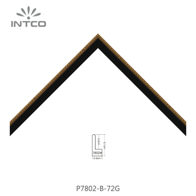 P7802-B-72G — 2.3cm Dourado PS Moldura para Quadro