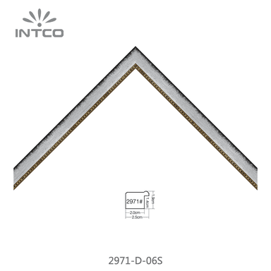 2971-D-06S — 2.54cm Prateado PS Moldura para Quadro
