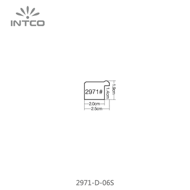 2971-D-06S — 2.54cm Prateado PS Moldura para Quadro