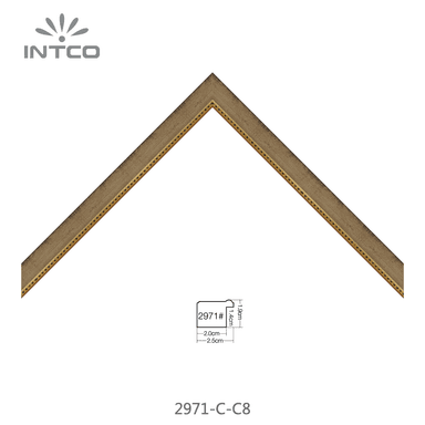 2971-C-C8 — 2.54cm Natural PS Moldura para Marco de Fotos
