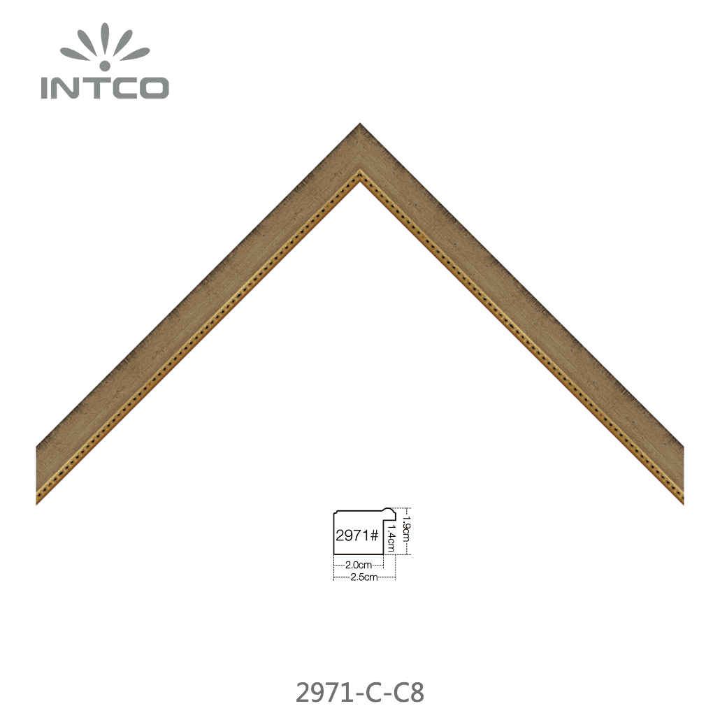 2971-C-C8 — 2.54cm Natural PS Moldura para Marco de Fotos