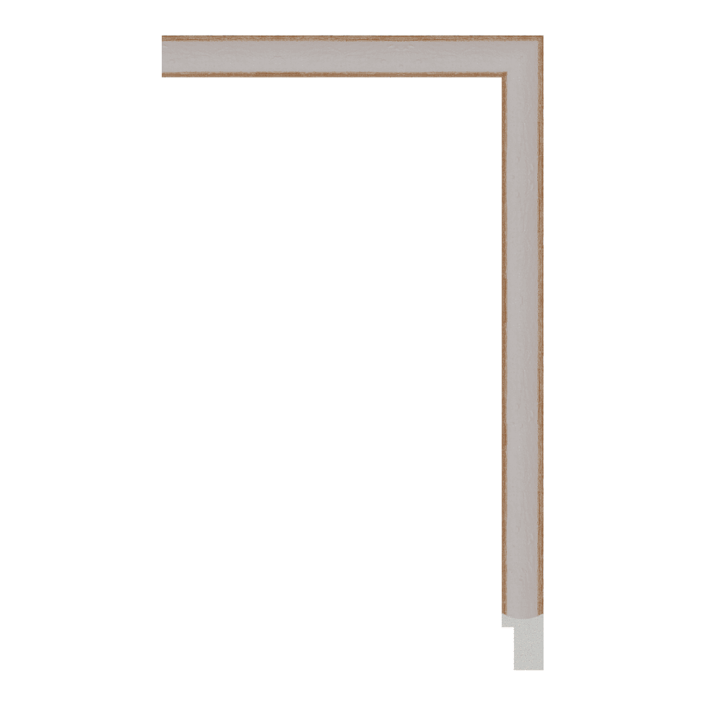 2760-D-C2 — 2.55cm Weiß PS Bilderrahmenleiste