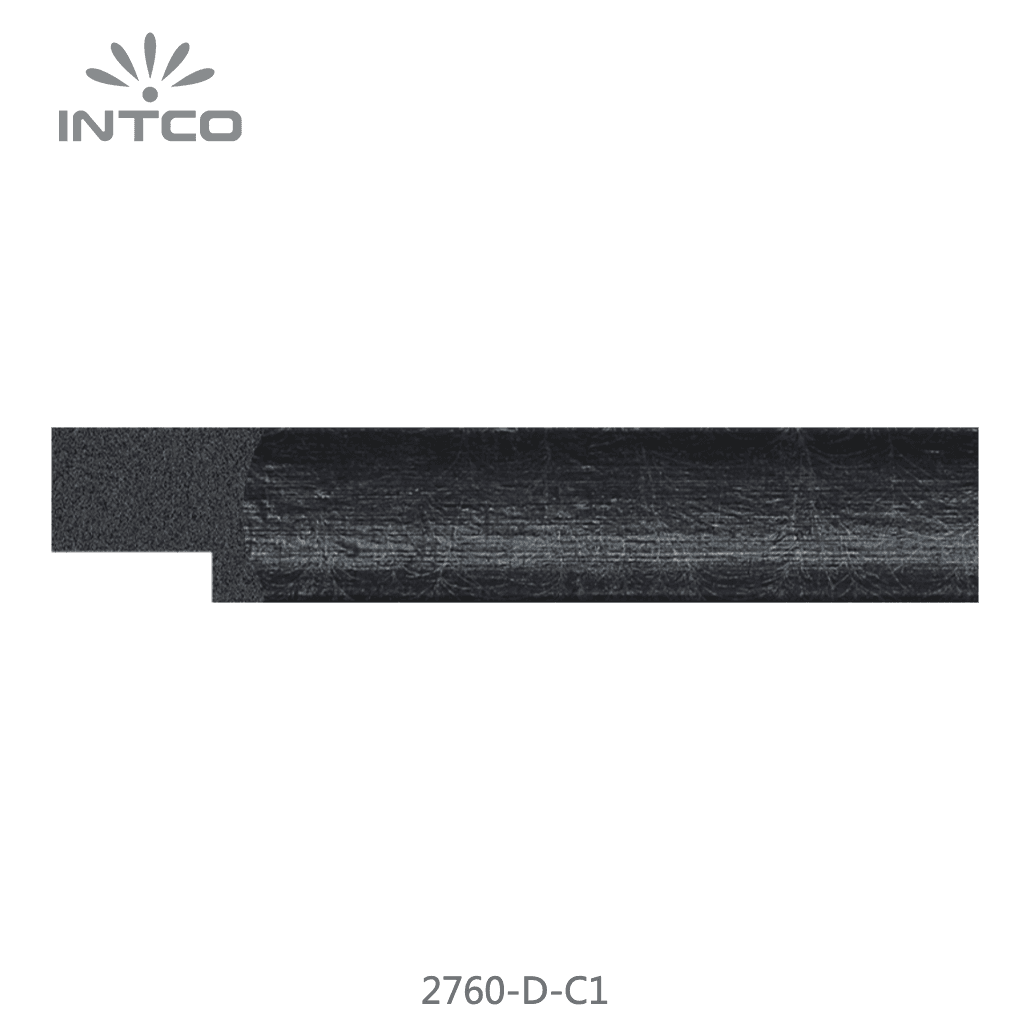 2760-D-C1 — 2.55cm Schwarz PS Bilderrahmenleiste