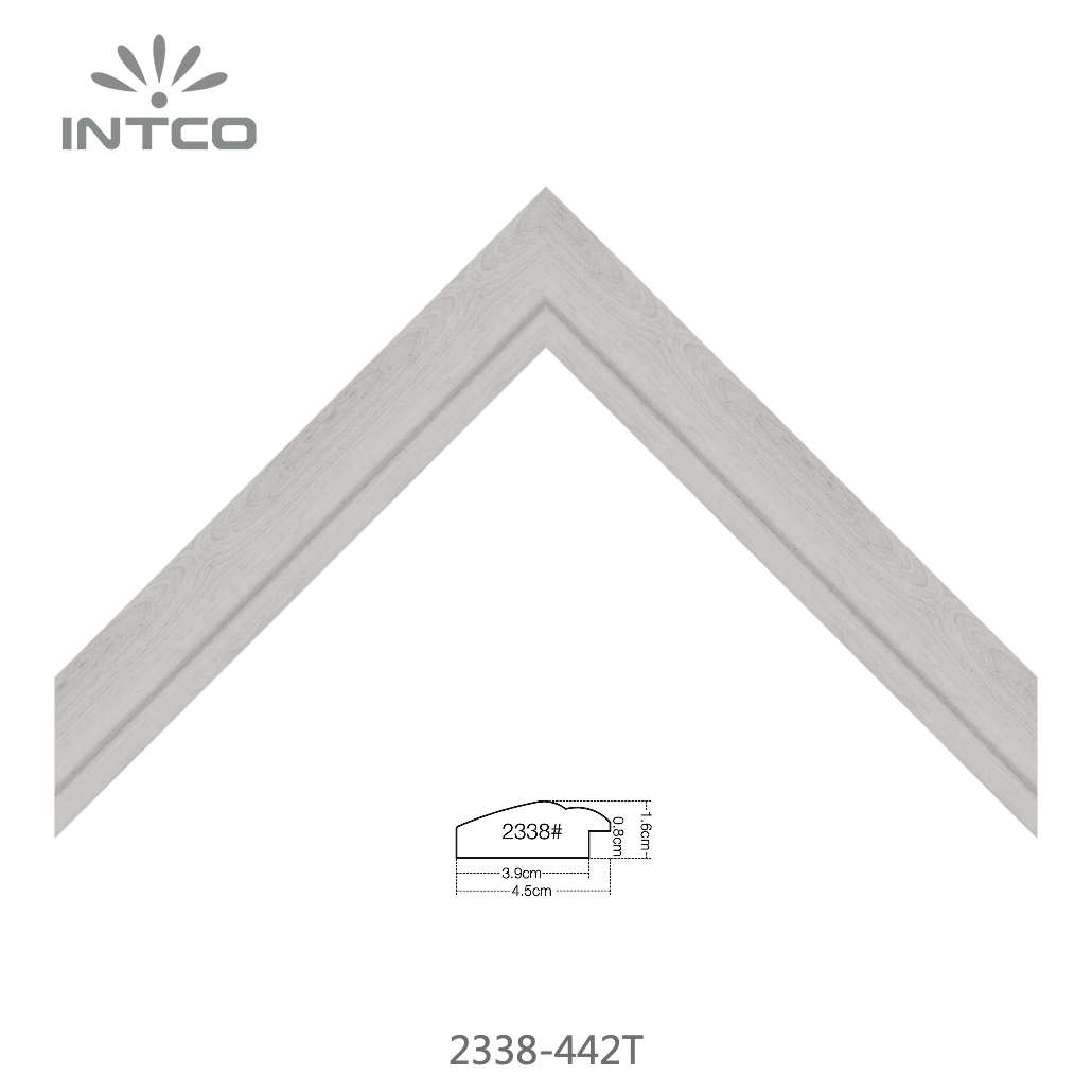 2338-442T — 4.47cm Blanc PS Baguette d'Encadrement