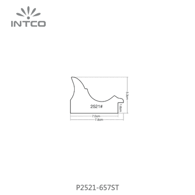 P2521-657ST — 7.76cm Argenté PS Baguette d'Encadrement
