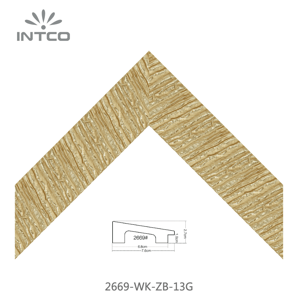 2669-WK-ZB-13G — 7.63cm Dourado PS Moldura para Quadro