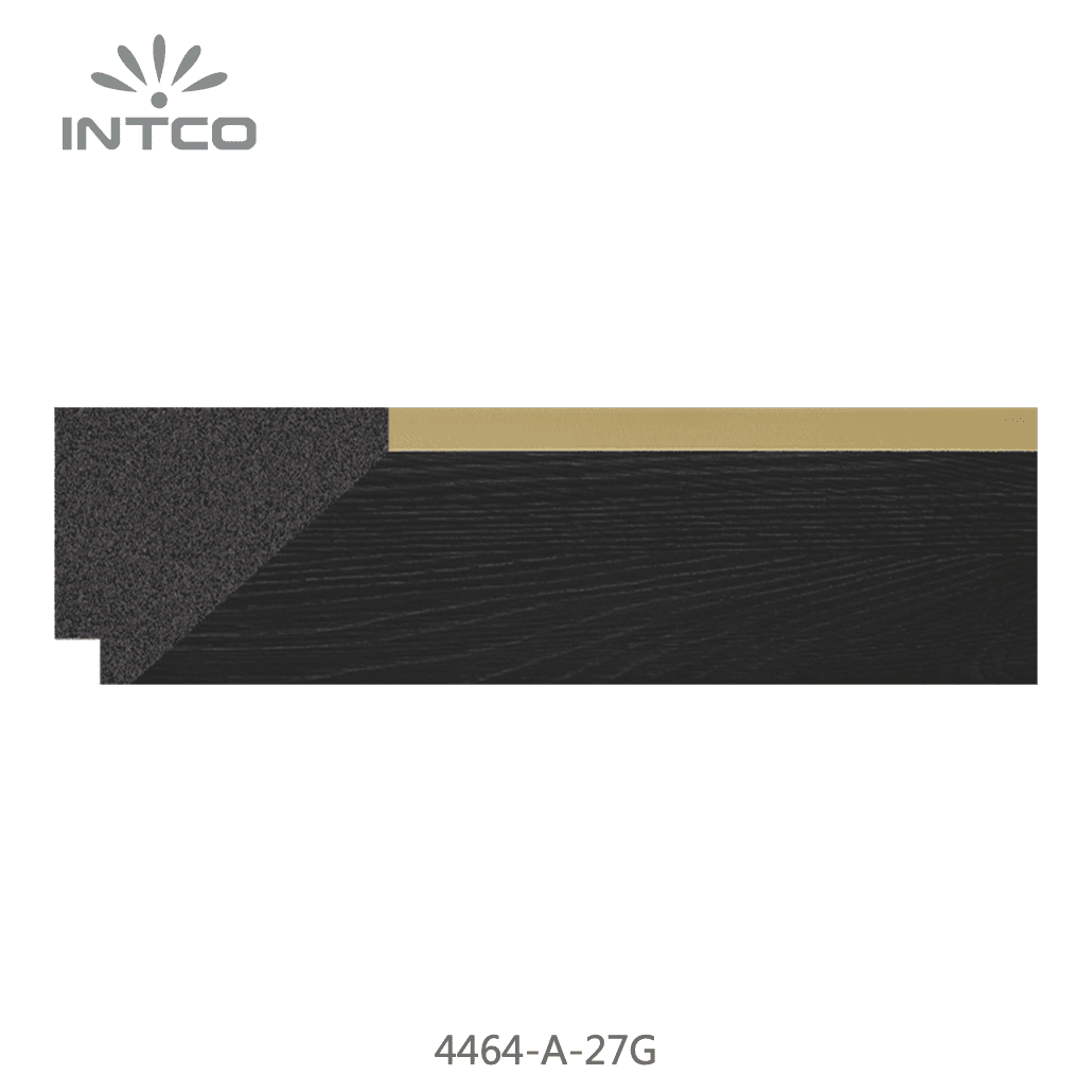 4464-A-27G — 3.81cm Schwarz PS Bilderrahmenleiste