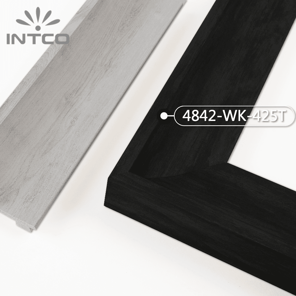 4842-WK-425T — 7.59cm Preto PS Moldura para Quadro