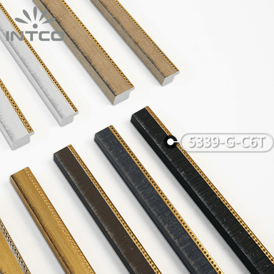 5339-G-C6T — 2.05cm Schwarz PS Bilderrahmenleiste