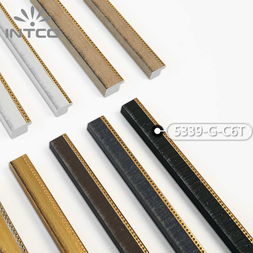 5339-G-C6T — 2.05cm Schwarz PS Bilderrahmenleiste