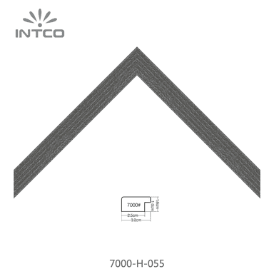 7000-H-055 — 3.18cm Silver PS Picture Frame Moulding