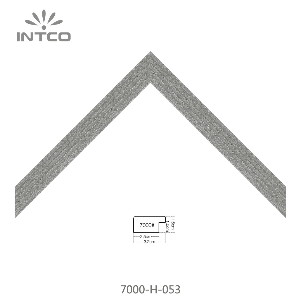 7000-H-053 — 3.18cm Silver PS Picture Frame Moulding