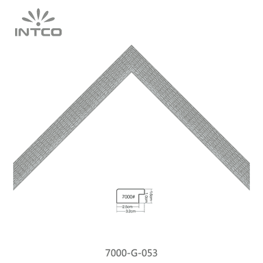 7000-G-053 — 3.18cm Silver PS Picture Frame Moulding