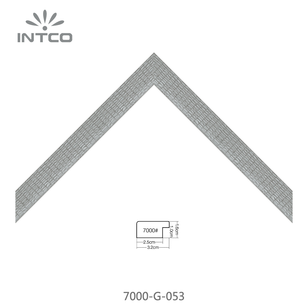 7000-G-053 — 3.18cm Silver PS Picture Frame Moulding