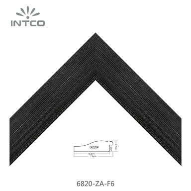 6820-ZA-F6 — 7.62cm Preto PS Moldura para Quadro