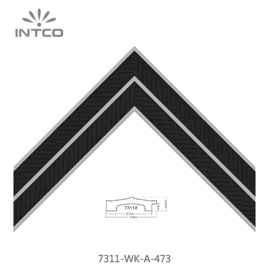 7311-WK-A-473 — 7.4cm Preto PS Moldura para Quadro