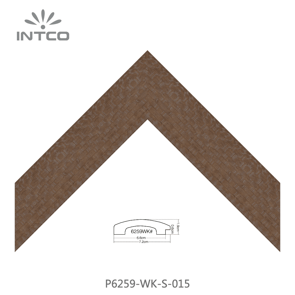 P6259-WK-S-015 — 7.1cm Natur PS Bilderrahmenleiste
