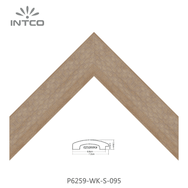 P6259-WK-S-095 — 7.1cm Natur PS Bilderrahmenleiste