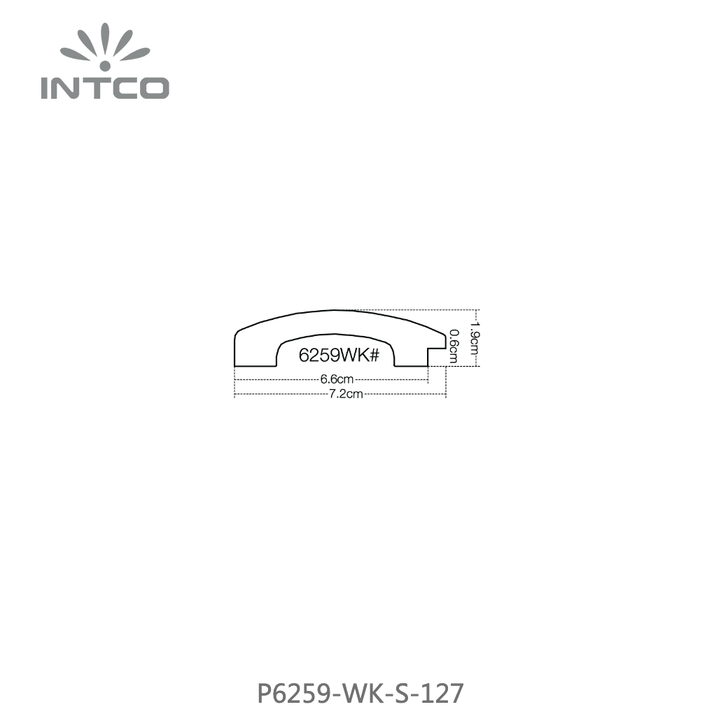 P6259-WK-S-127 — 7.1cm Schwarz PS Bilderrahmenleiste