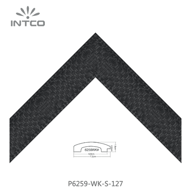 P6259-WK-S-127 — 7.1cm Schwarz PS Bilderrahmenleiste