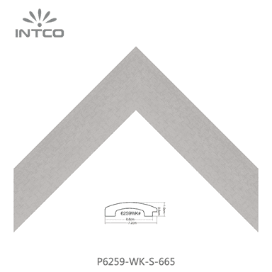 P6259-WK-S-665 — 7.1cm Blanco PS Moldura para Marco de Fotos