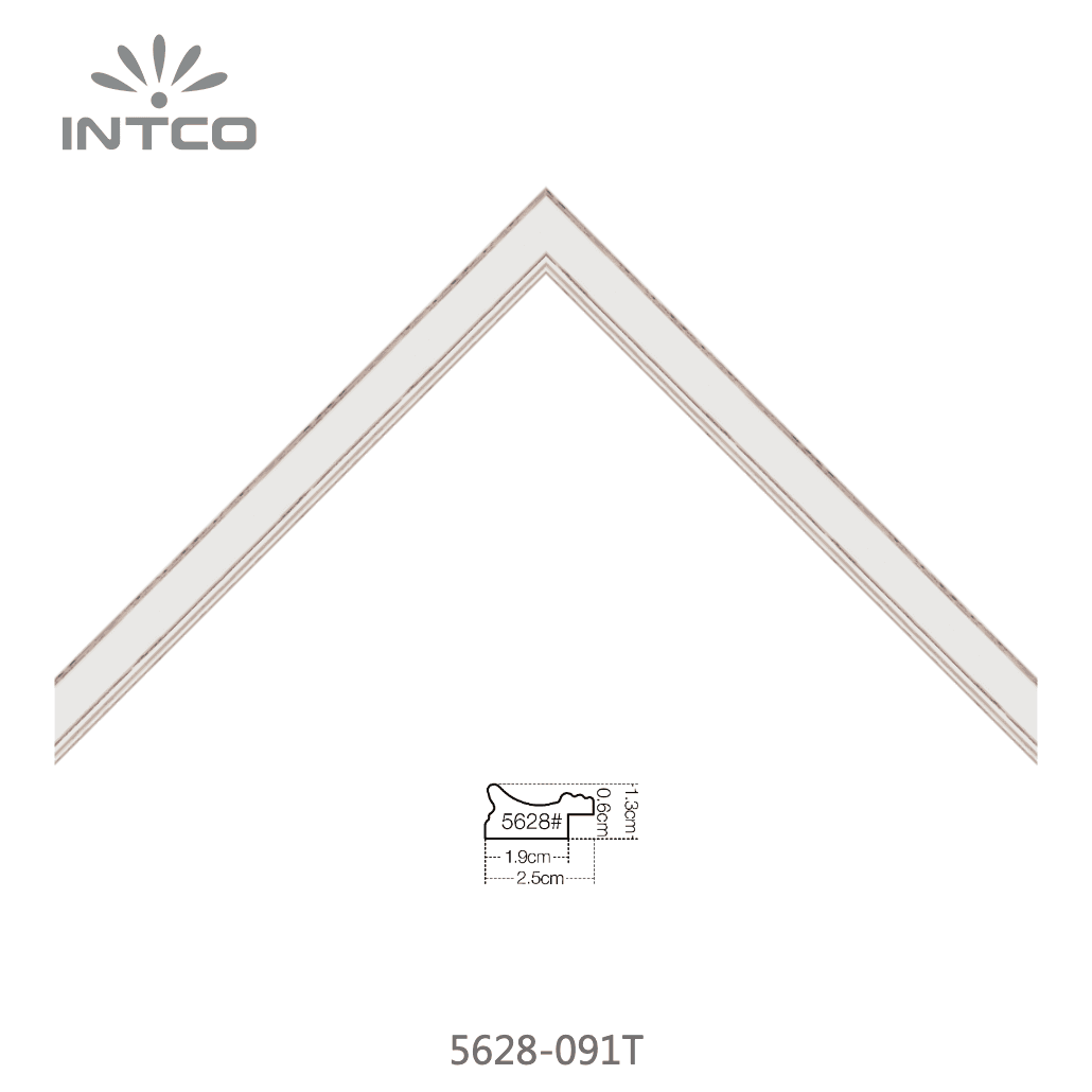 5628-091T — 2.5cm Blanc PS Baguette d'Encadrement