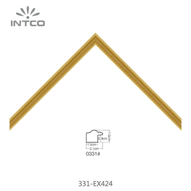 331-EX424 — 2.1cm Gold PS Picture Frame Moulding