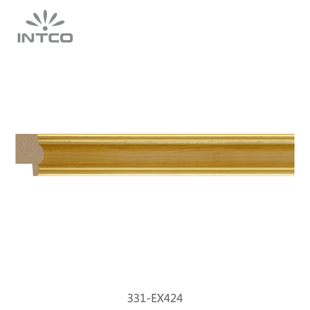 331-EX424 — 2.1cm Gold PS Picture Frame Moulding