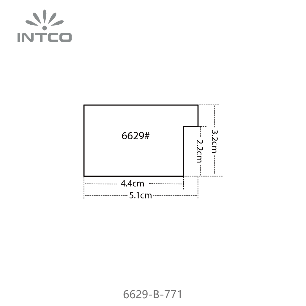 6629-B-771 — 5.1cm Natural PS Picture Frame Moulding