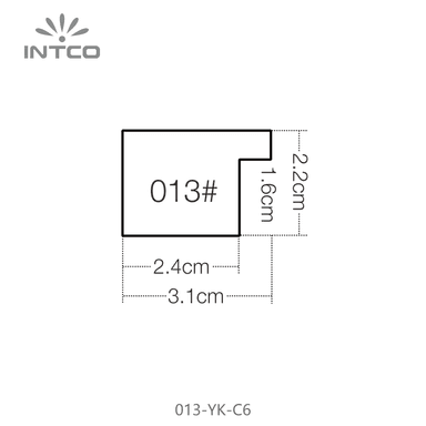013-YK-C6 — 3.07cm Black PS Picture Frame Moulding