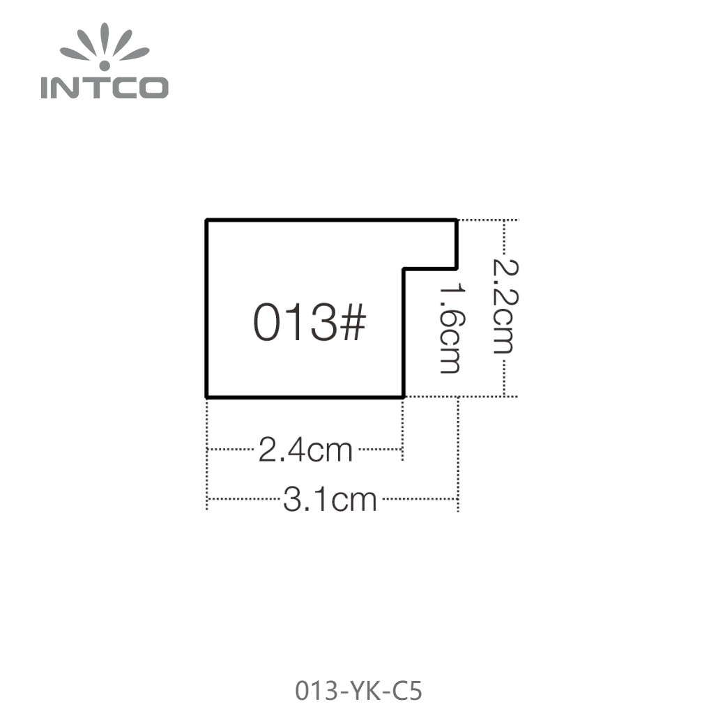 013-YK-C5 — 3.07cm Weiß PS Bilderrahmenleiste