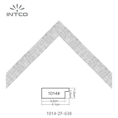 1014-ZF-638 — 4.06cm Weiß PS Bilderrahmenleiste