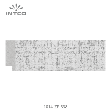 1014-ZF-638 — 4.06cm Weiß PS Bilderrahmenleiste