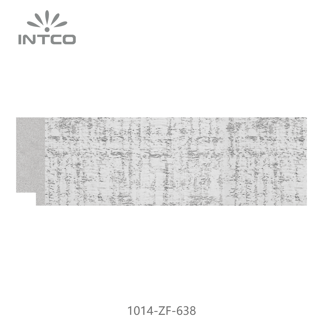 1014-ZF-638 — 4.06cm Weiß PS Bilderrahmenleiste