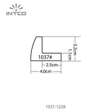 1037-122B — 4cm Schwarz PS Bilderrahmenleiste