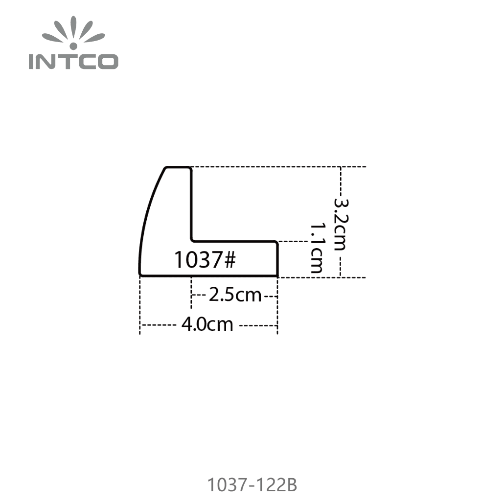 1037-122B — 4cm Schwarz PS Bilderrahmenleiste