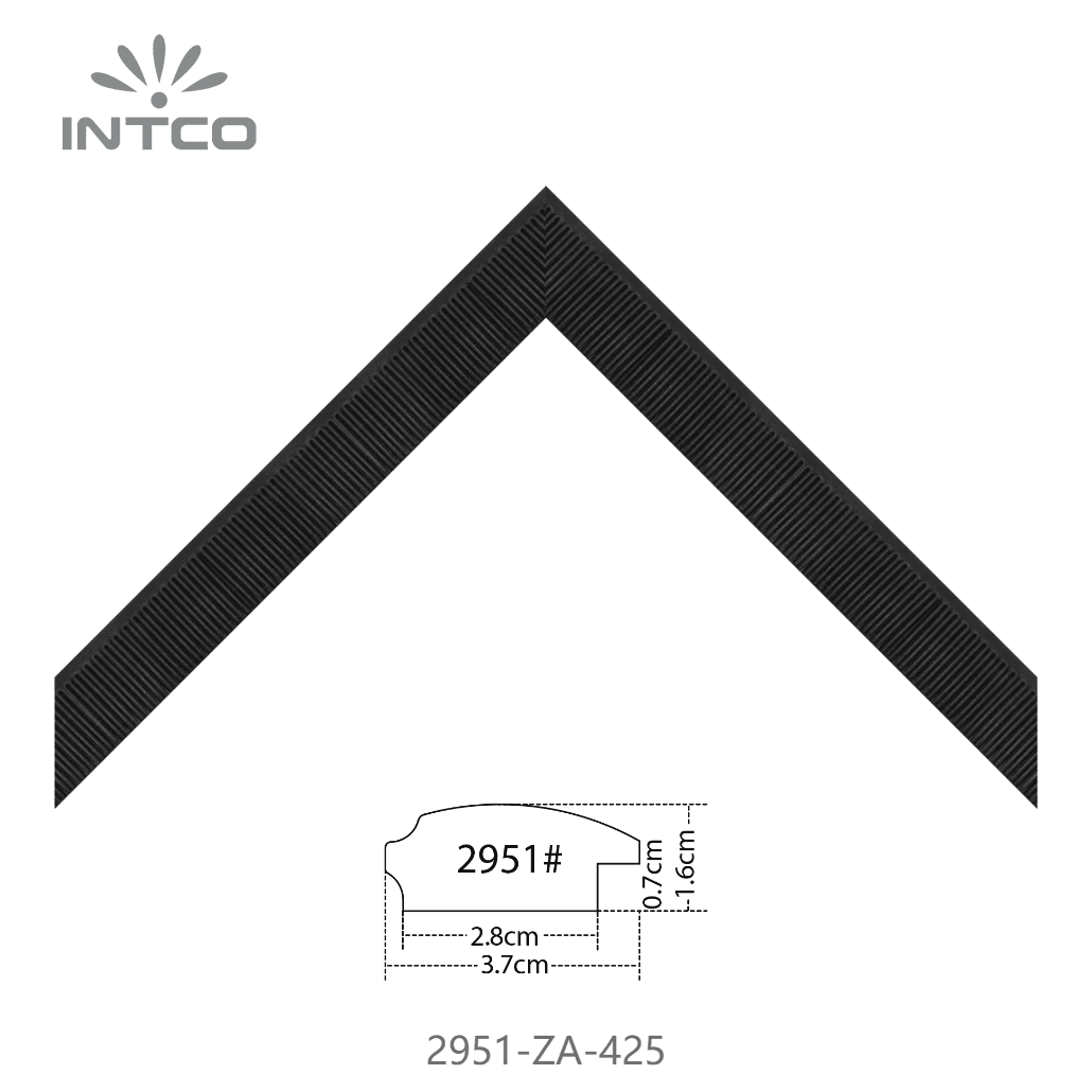 2951-ZA-425 — 3.7cm Schwarz PS Bilderrahmenleiste