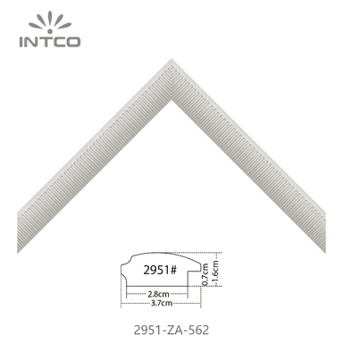 2951-ZA-562 — 3.7cm Branco PS Moldura para Quadro