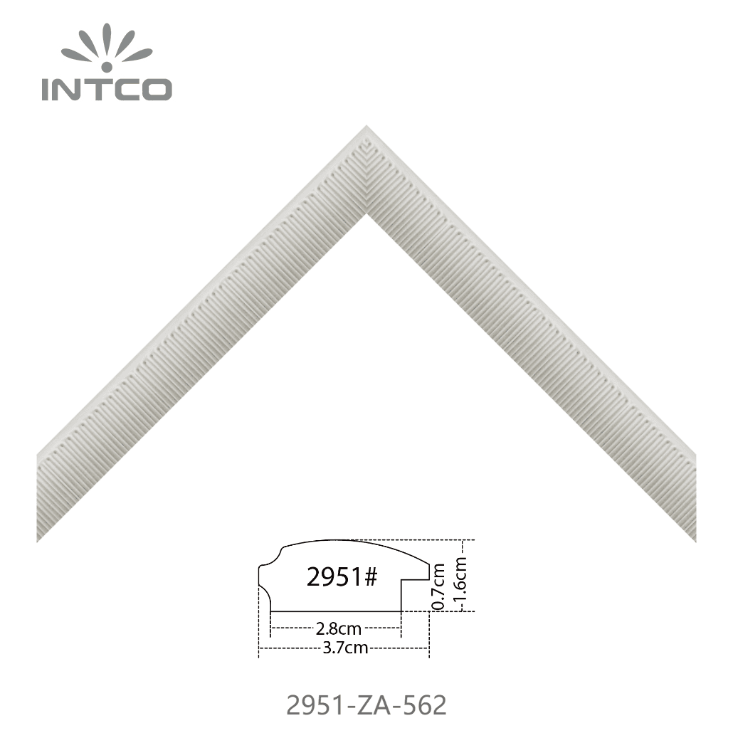 2951-ZA-562 — 3.7cm Branco PS Moldura para Quadro