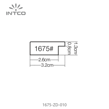 1675-ZD-010 — 3.2cm Black PS Picture Frame Moulding