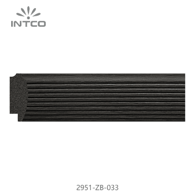 2951-ZB-033 — 3.7cm Black PS Picture Frame Moulding