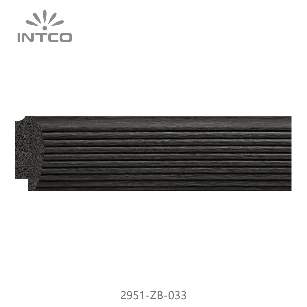 2951-ZB-033 — 3.7cm Black PS Picture Frame Moulding
