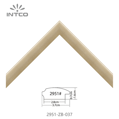 2951-ZB-037 — 3.7cm Black PS Picture Frame Moulding